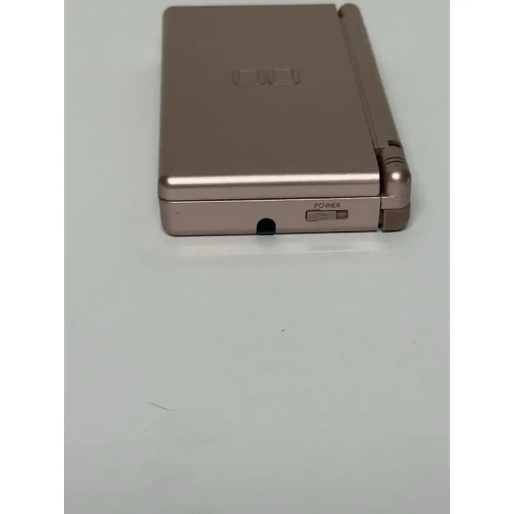 Nintendo DS Lite Metallic Rose Pink Handheld Console Tested Working w/ Charger